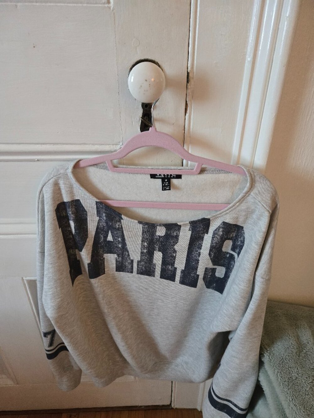 Paris 24 graphic cropped sweatshirt